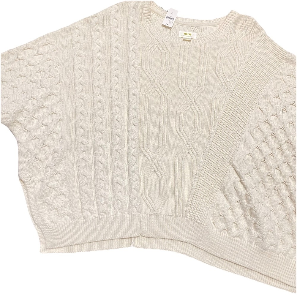 Anthropologie Maeve Oversized Cable Sweater Size XL Preppy Fisherman Academia - Picture 9 of 16